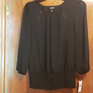 NWT A Byer black blouse